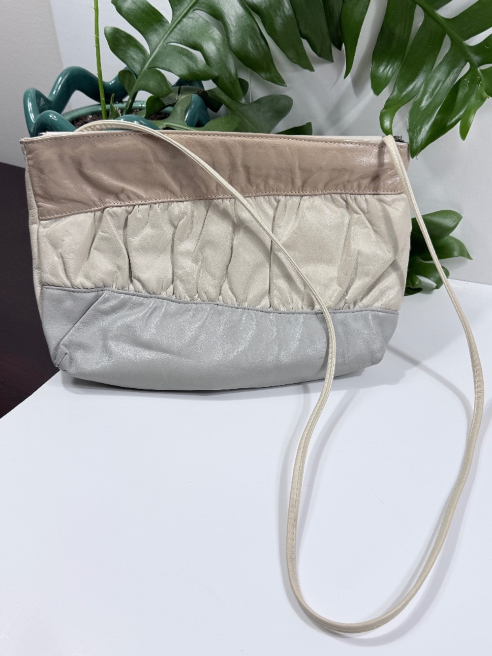 Juliette Originals Leather Puffer Clutch Bag